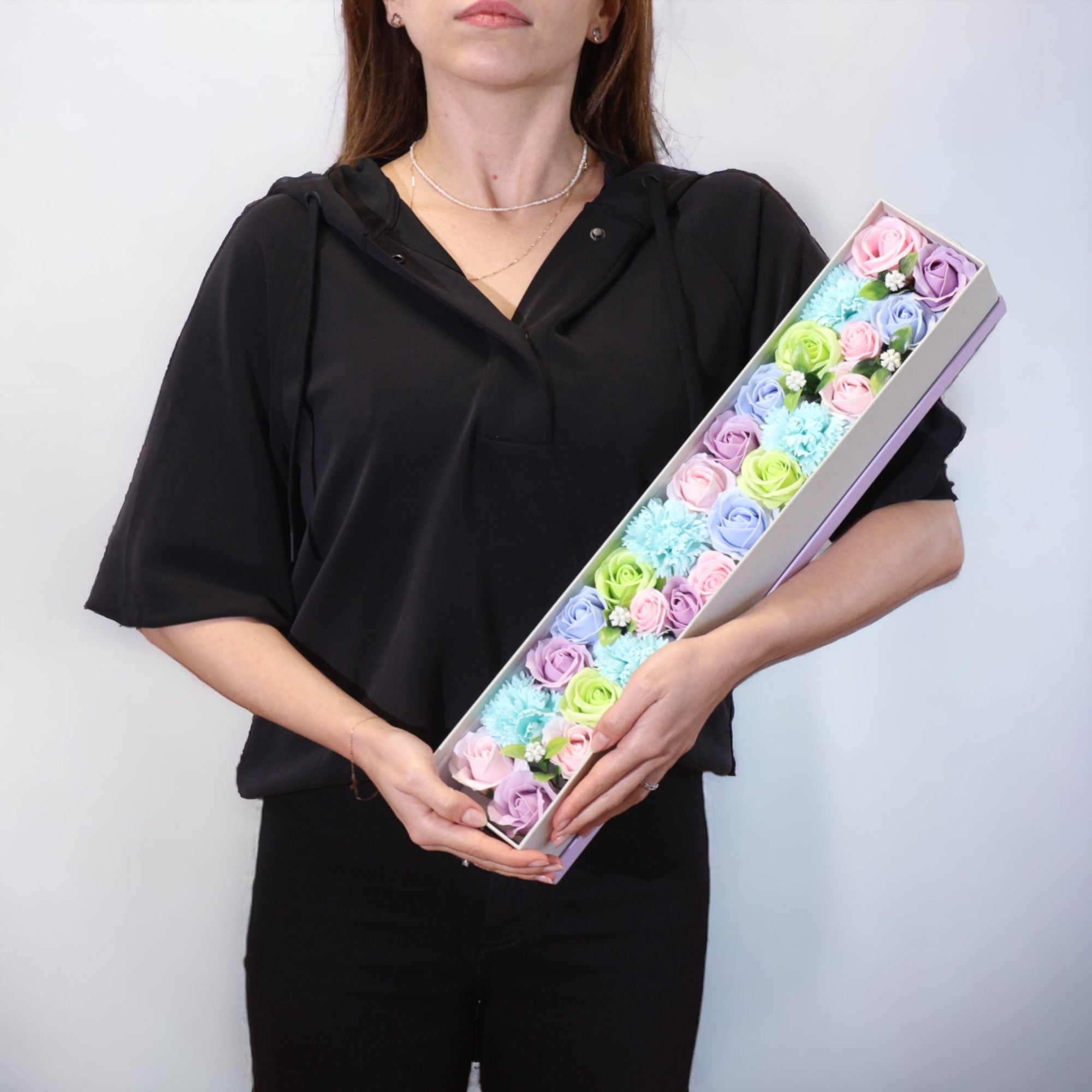 Ocean Breeze — Blue & White Soap Flower Box2