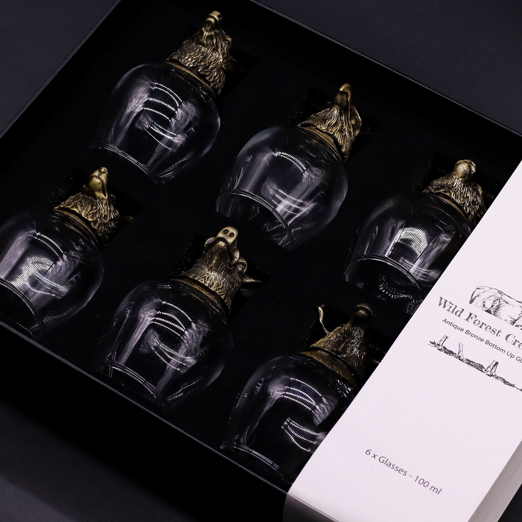 Wild Forest — Set of 6 Bronze Shot Glasses 3 (50ml)