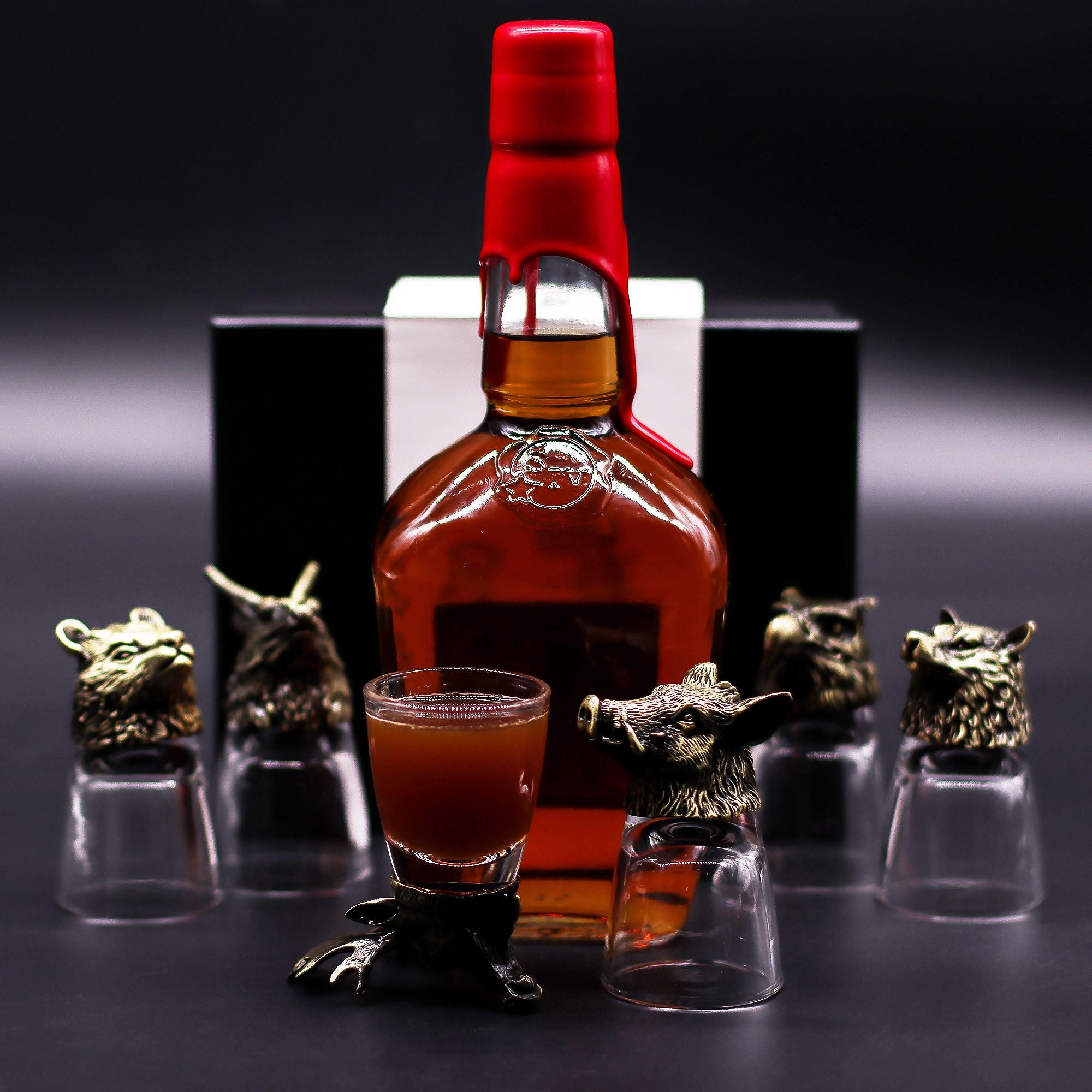 Wild Forest — Set of 6 Bronze Shot Glasses 1 (50ml)