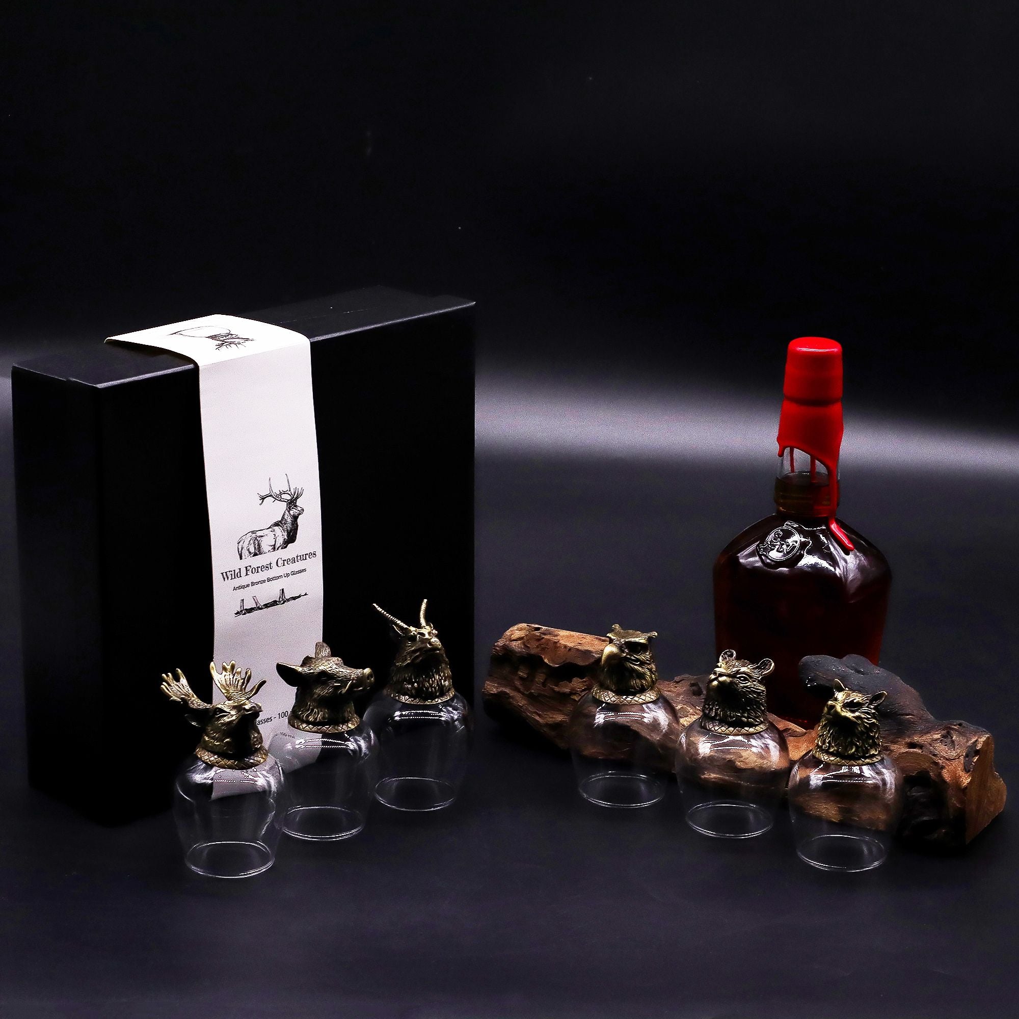 Wild Forest — Set of 6 Bronze Shot Glasses 3 (50ml)