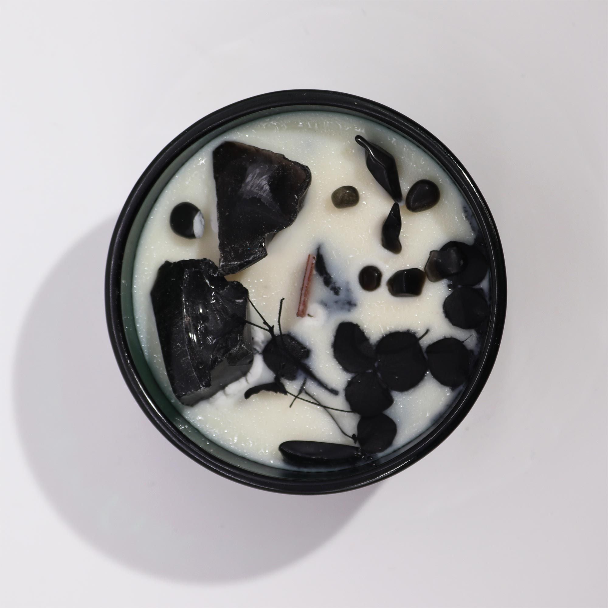 Crystal Magic Candle: Knight of Swords (Black Obsidian)