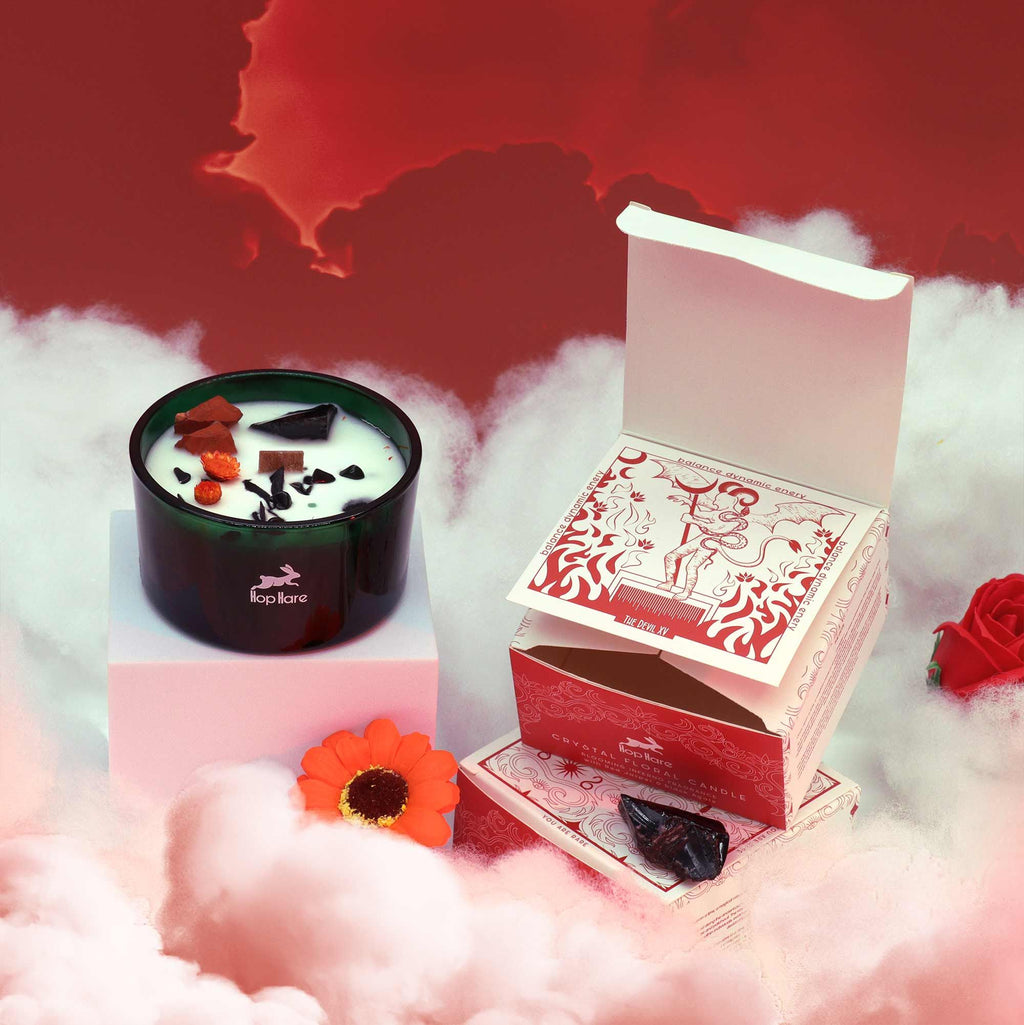 Crystal Magic Candle: The Devil (Red Jasper)