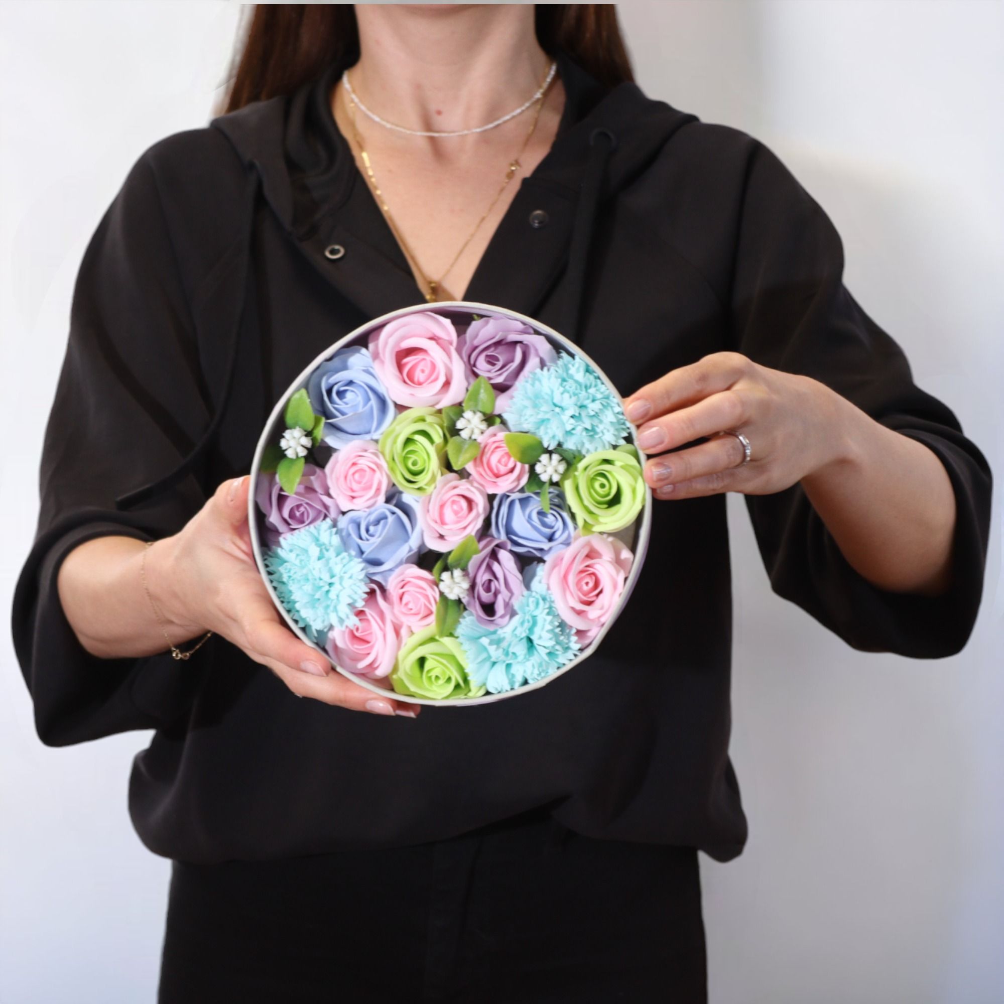 Ocean Breeze — Blue & White Soap Flower Box4