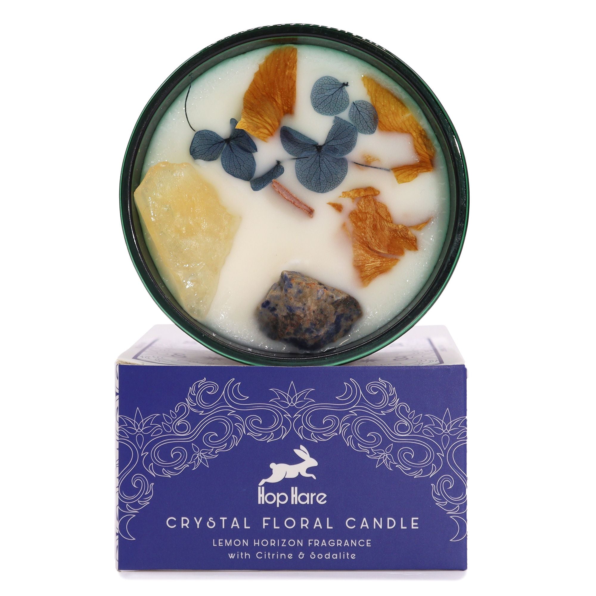Crystal Magic Candle: The Sun (Sodalite)