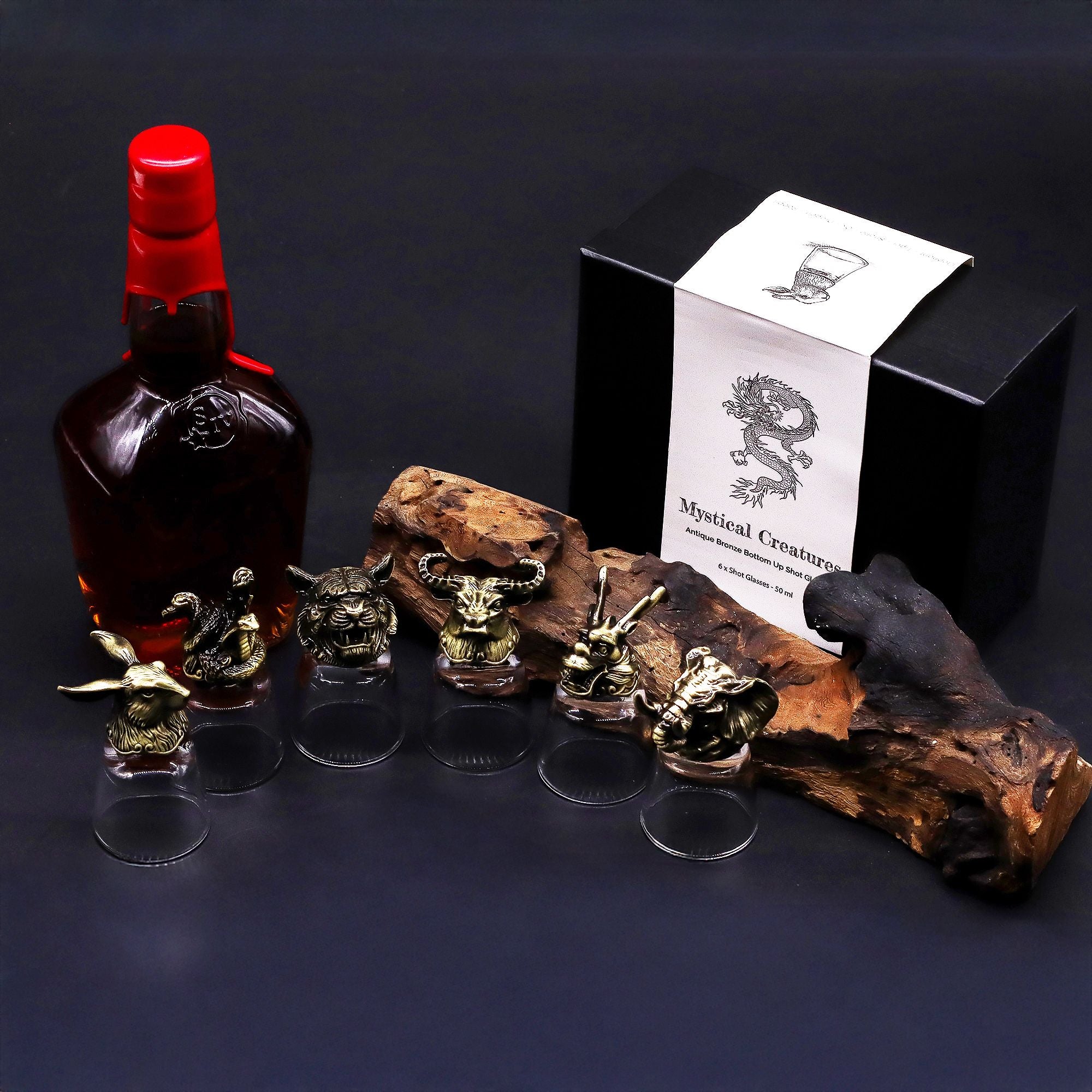 Wild Forest — Set of 6 Bronze Shot Glasses 2 (50ml)