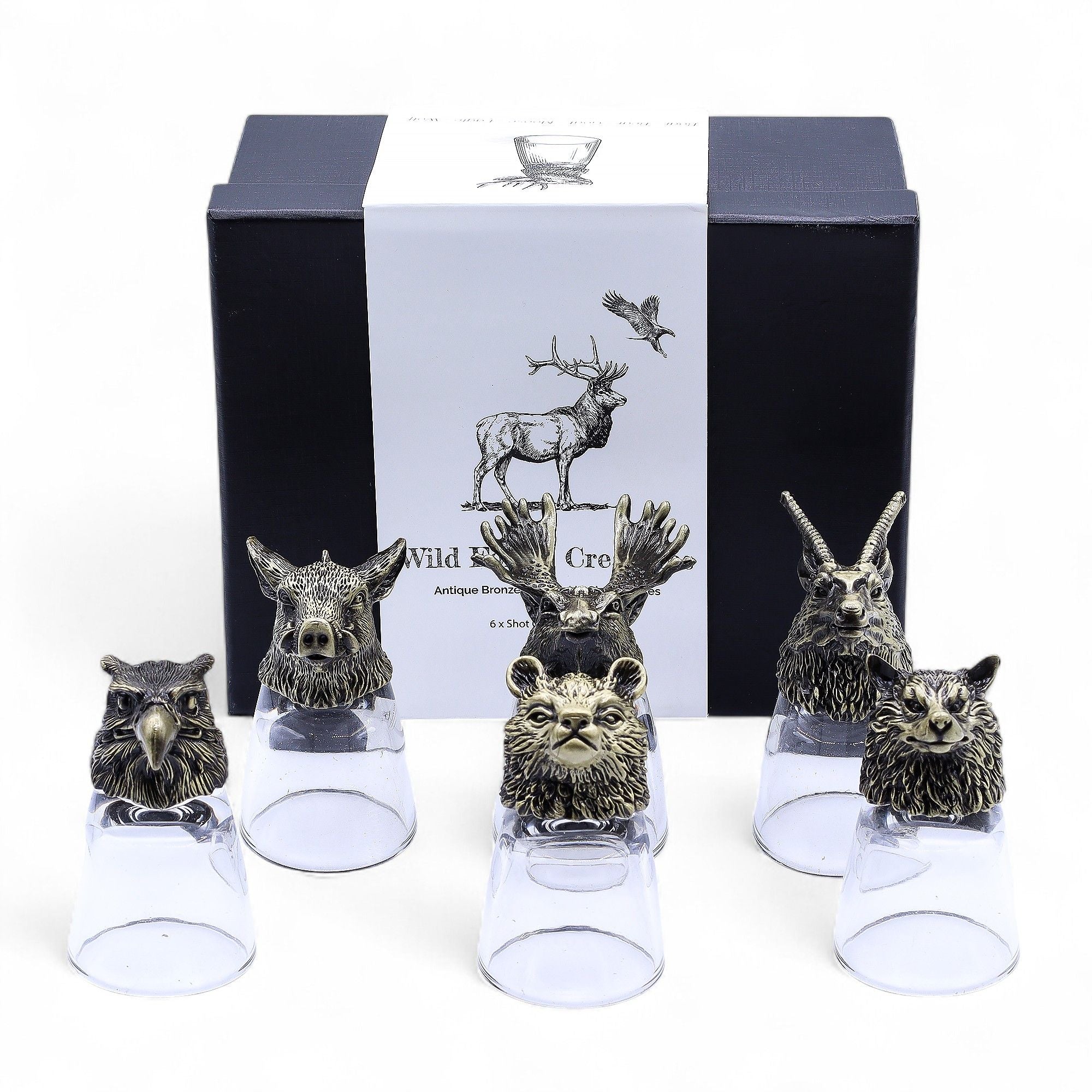 Wild Forest — Set of 6 Bronze Shot Glasses 1 (50ml)
