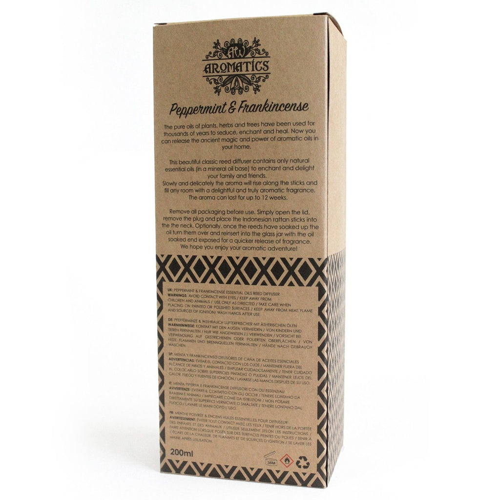 Luxury Reed Diffuser - Peppermint & Frankincense (200ml)
