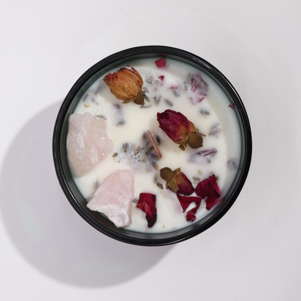 Crystal Magic Candle: The Lovers (Rose Quartz)