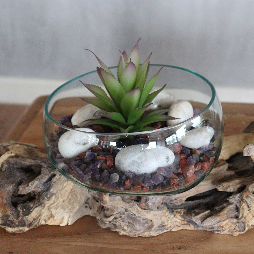 Molten Glass Sculpture: XL Double Bowl Statement Piece (70cm)