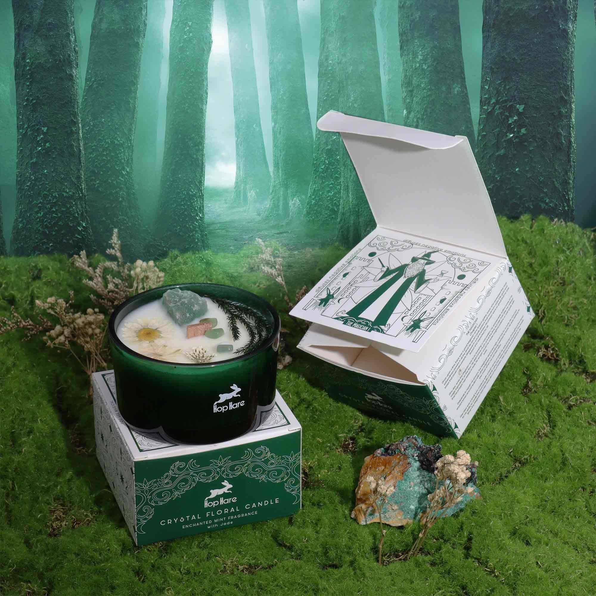 Crystal Magic Candle: The Magician (Green Aventurine)