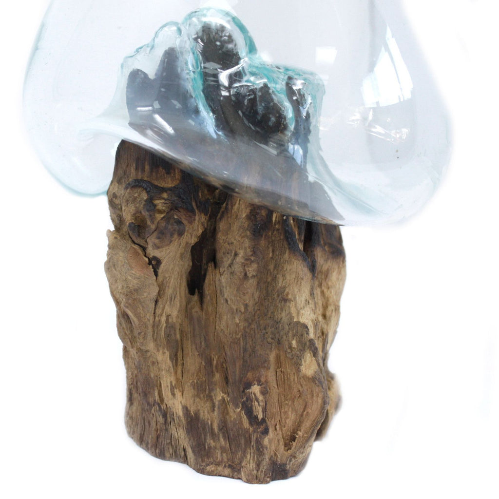 Molten Glass Sculpture: Large Organic Bowl