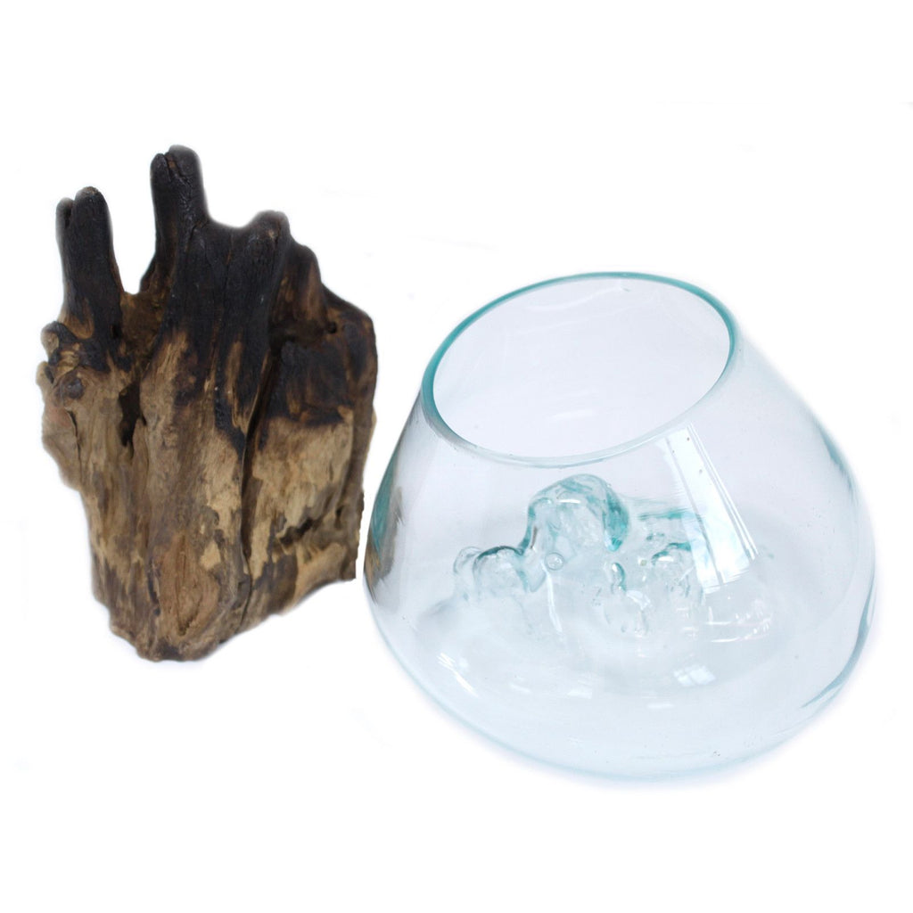 Molten Glass Sculpture: Large Organic Bowl