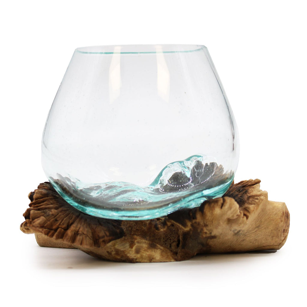 Molten Glass Sculpture: Organic Bowl (Medium)