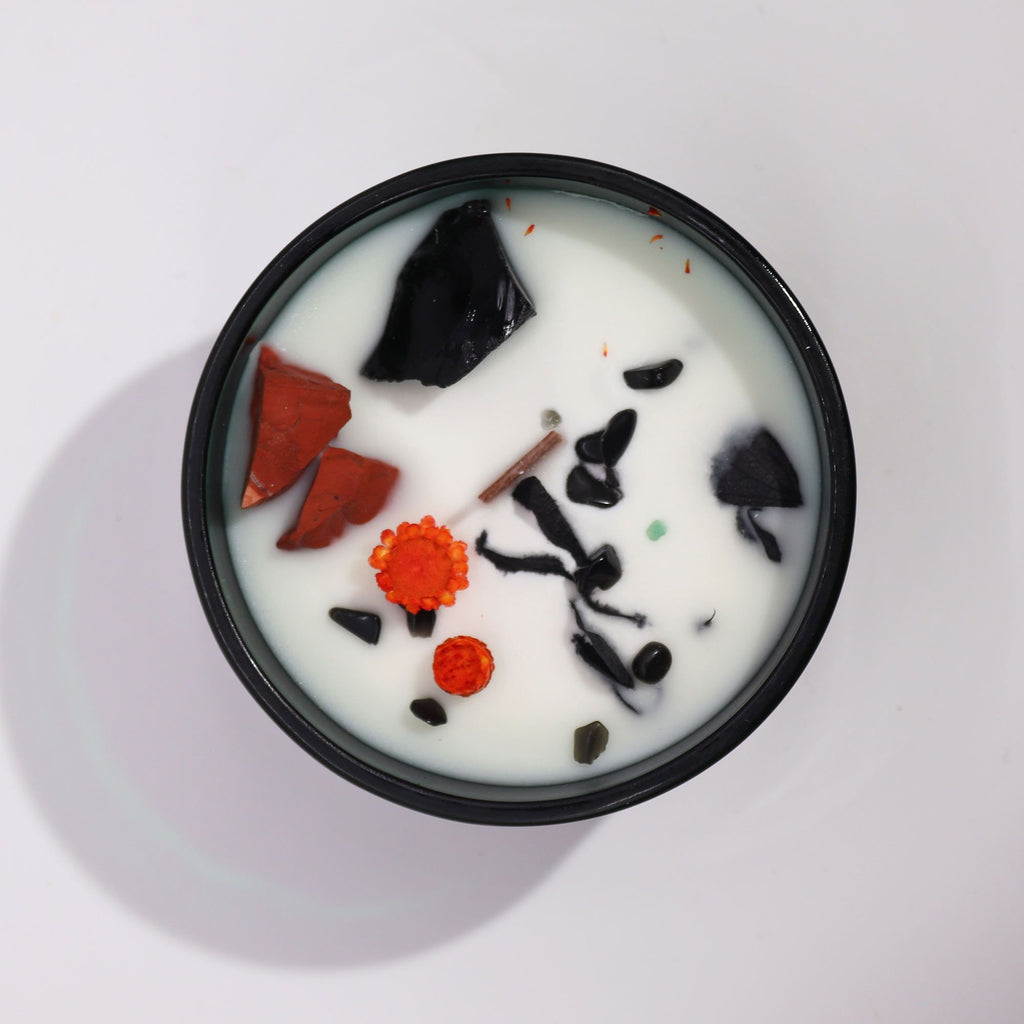 Crystal Magic Candle: The Devil (Red Jasper)